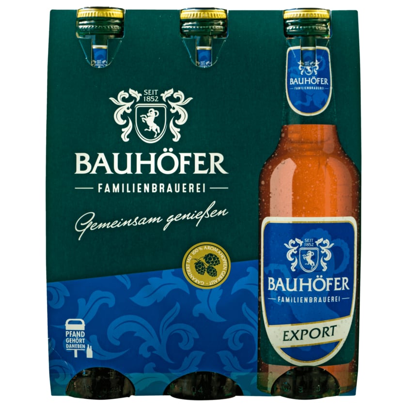 Bauhöfer Export Bier 6x0,33l